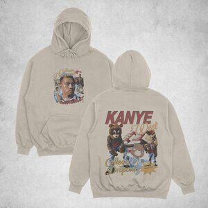 Kanye West College Dropout Hoodie, Two Sided Kanye West Album Hoodie